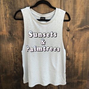 Raw Cut Sunsets and Graphic Muscle Tee NWT